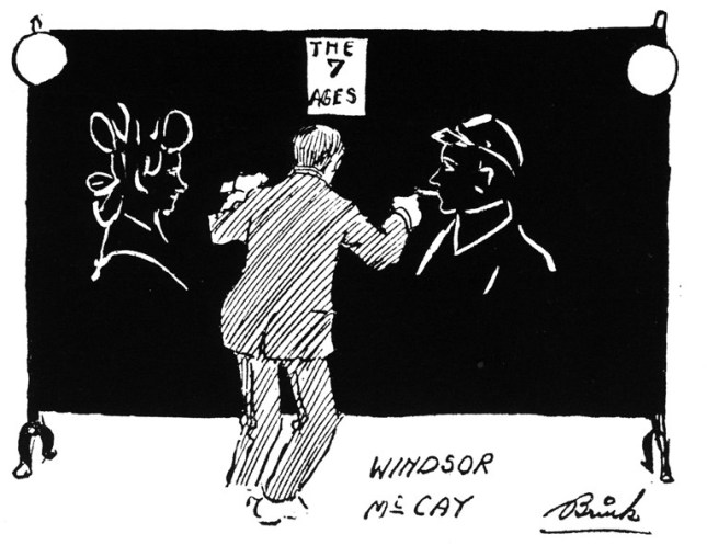 Figure 3 – A Winsor McCay Chalk Talk depicted by the staff artist for the Toledo Blade March 27th 1907