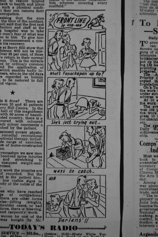 Fig 4 - Darlan – The Front Line comic strip in the Daily Worker 14 December 1942 – Courtesy of the Morning Star
