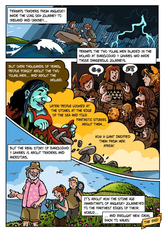 John Swogger: Page from Barclodiad y Gawres (CADW – Welsh Government Historic Environment Service; 2014 – in press)