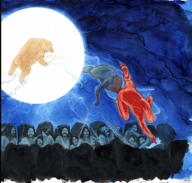 Figure 5b: These drawings show two pages from The Ermine, demonstrating that the Dorset people believed in shamanism.