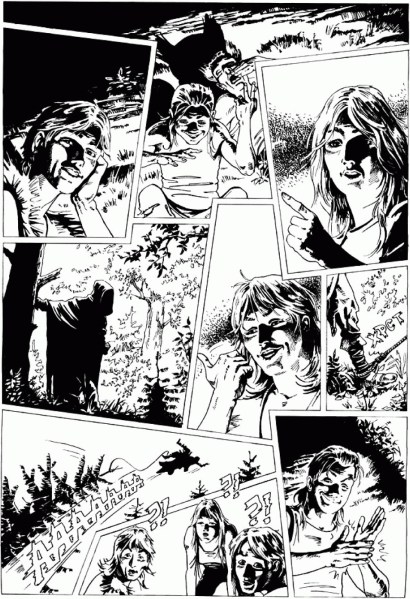 One of the covers for Velikolepnye priklyuheniya (The Glorious Adventures) drawn by Andrey Ross and a page drawn by Roman Surzhenko. Used by permission of Roman Surzhenko.