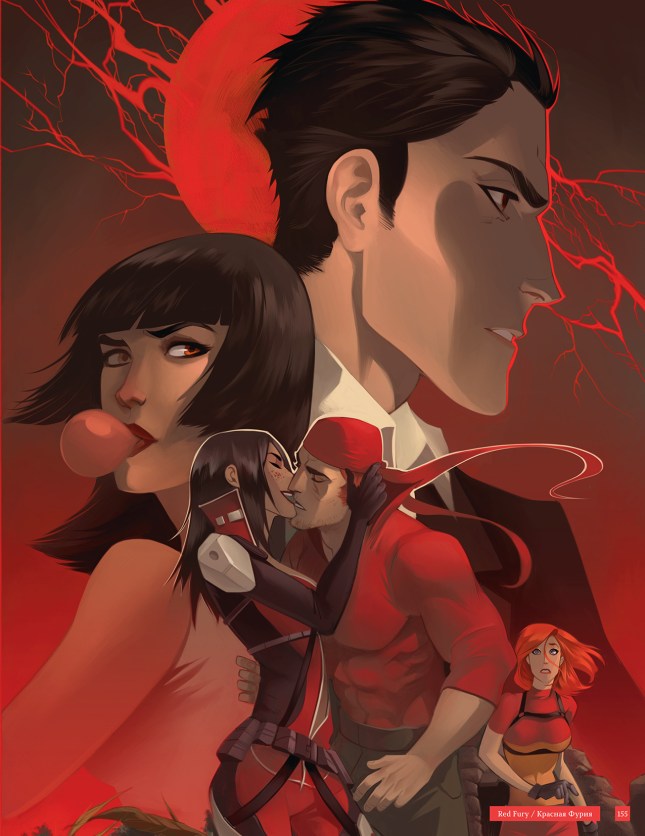 Examples of Russian superheroes: Demonslayer, Major Grom and Red Fury. Used with permission of Bubble Publishing House.